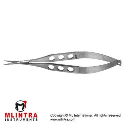 Fine Micro Scissor Straight - Sharp Tips - Medium Blades Stainless Steel, 11.5 cm - 4 1/2"